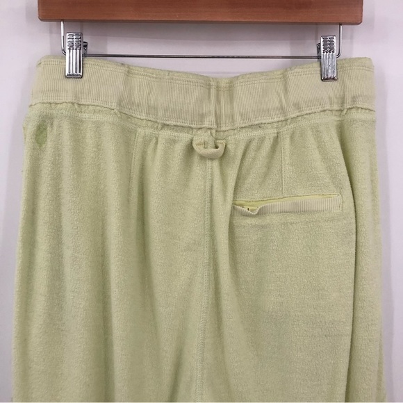 Free People M Terry Radiant Joggers Drawstring Lime 0383 terrycloth green yellow - Picture 7 of 12